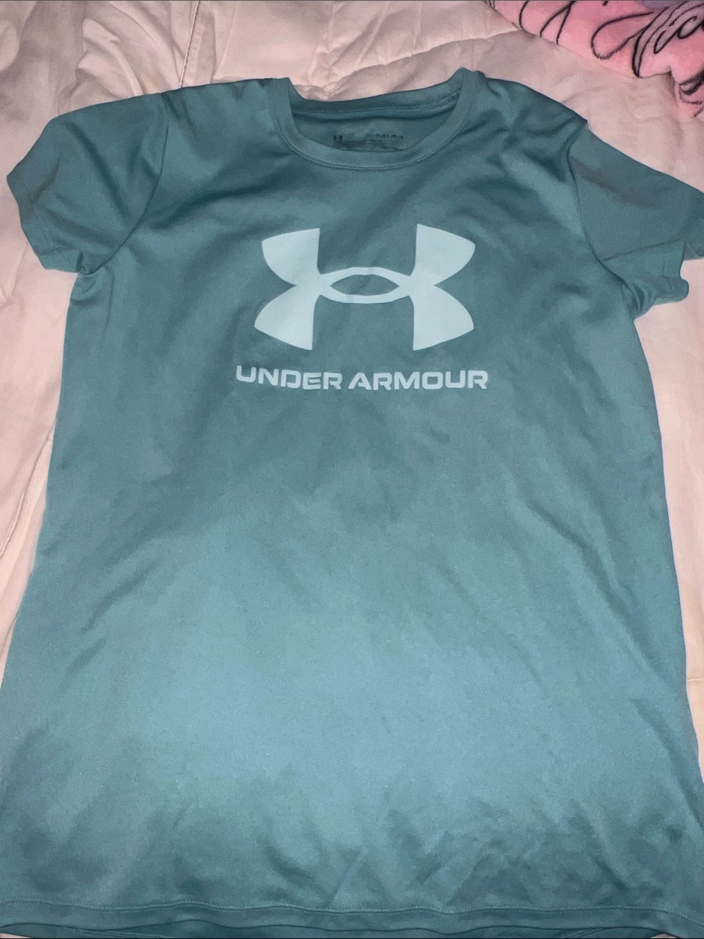 Under Armour Aqua Teal Logo Performance Tee
